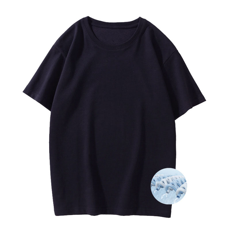 Cooling Interwoven Cotton Round Neck T-shirt