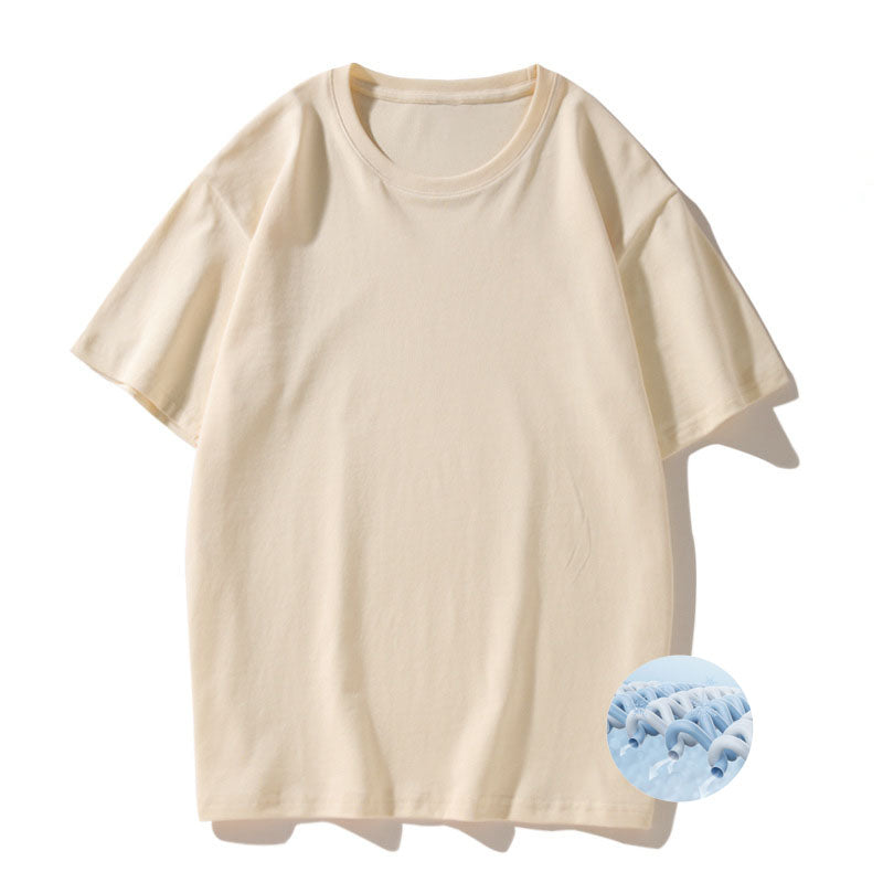 Cooling Interwoven Cotton Round Neck T-shirt