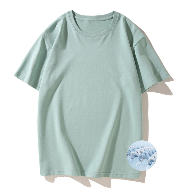 Cooling Interwoven Cotton Round Neck T-shirt