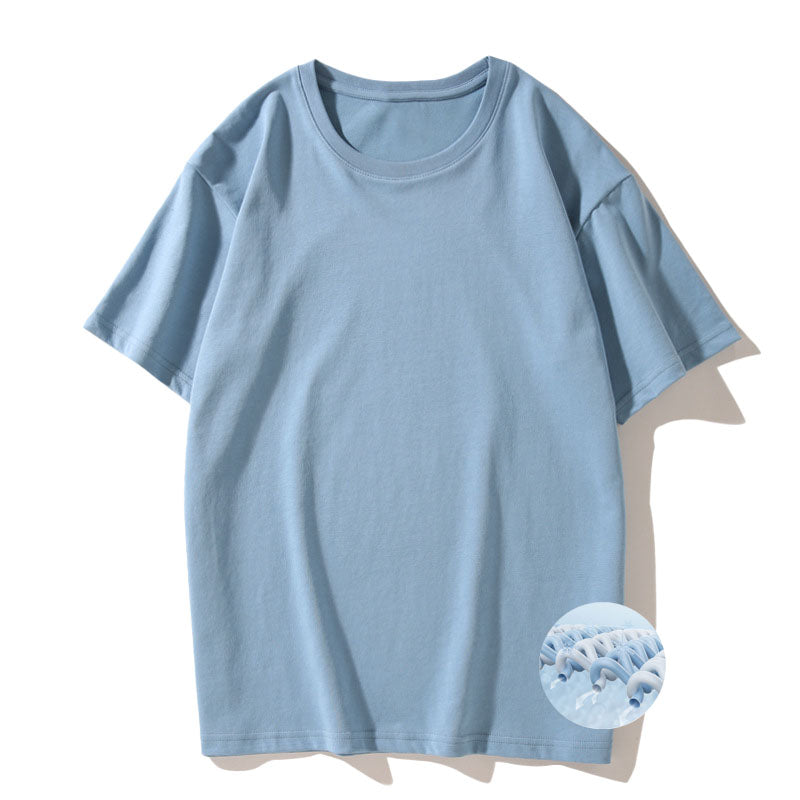 Cooling Interwoven Cotton Round Neck T-shirt