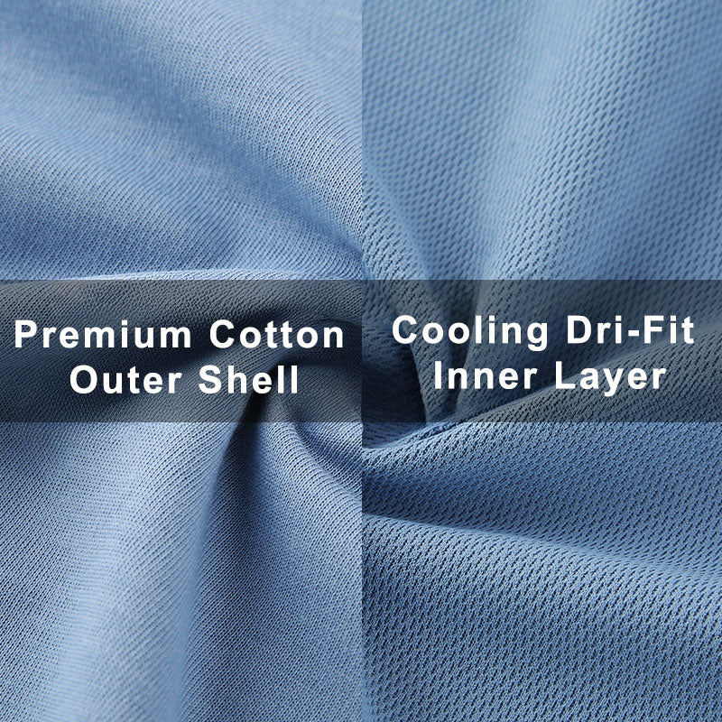 Cooling Interwoven Cotton Round Neck T-shirt
