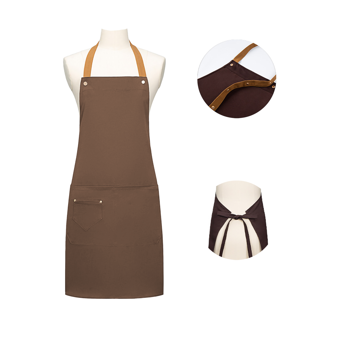 Dual_Colour_Adjustable_Over_the_Neck_Apron-Nylon-Light_Brown