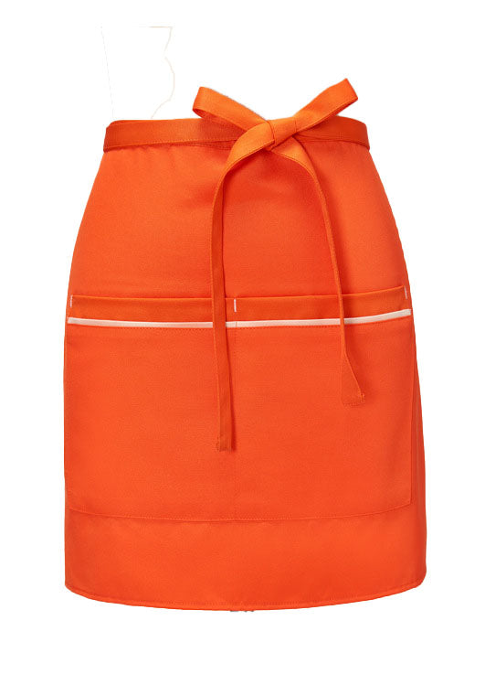 Waterproof-nylon-halfapron-frontpocket-orange