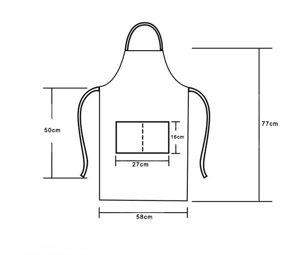 Waterproof-nylon-overtheneck-adjustable-apron-measurement