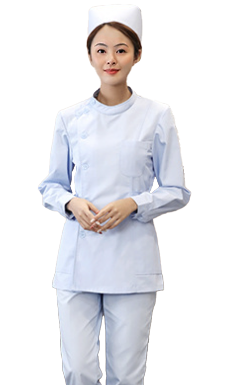 Long Sleeved Reactive Dyed Nursing Uniform