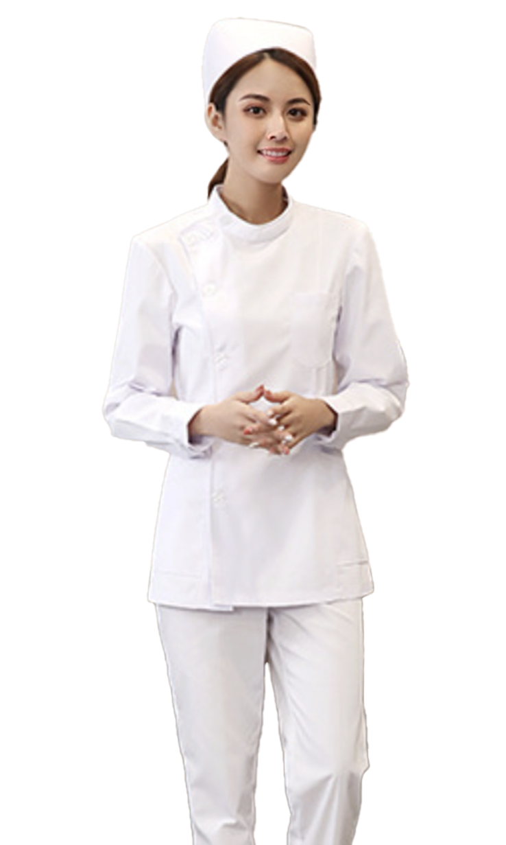 Long Sleeved Reactive Dyed Nursing Uniform