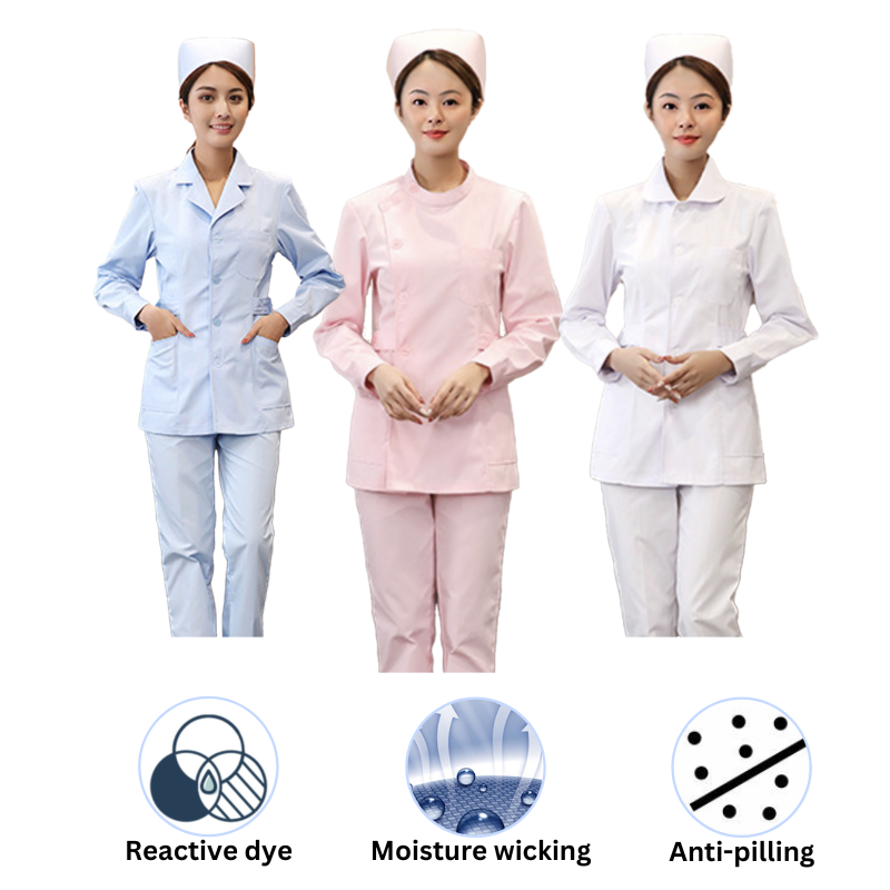 Long Sleeved Reactive Dyed Nursing Uniform