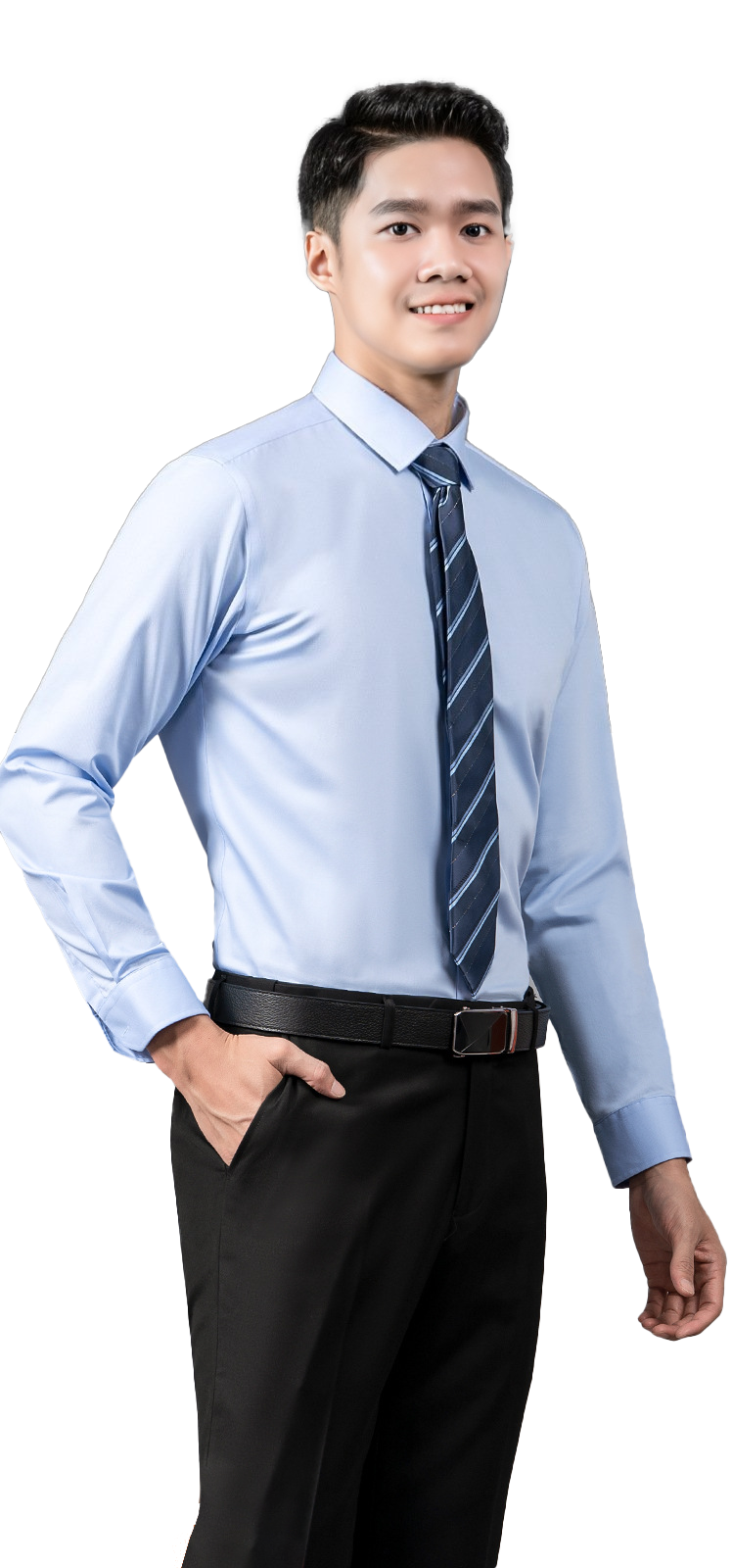 Non-iron Long Sleeved Bamboo Fiber Men's Shirt