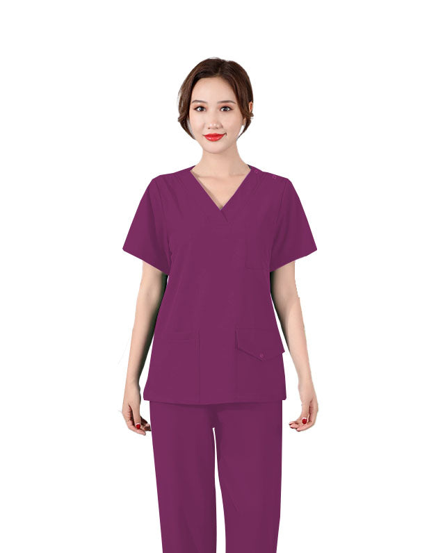 Plain Stretchable Men's Medical Scrub Top