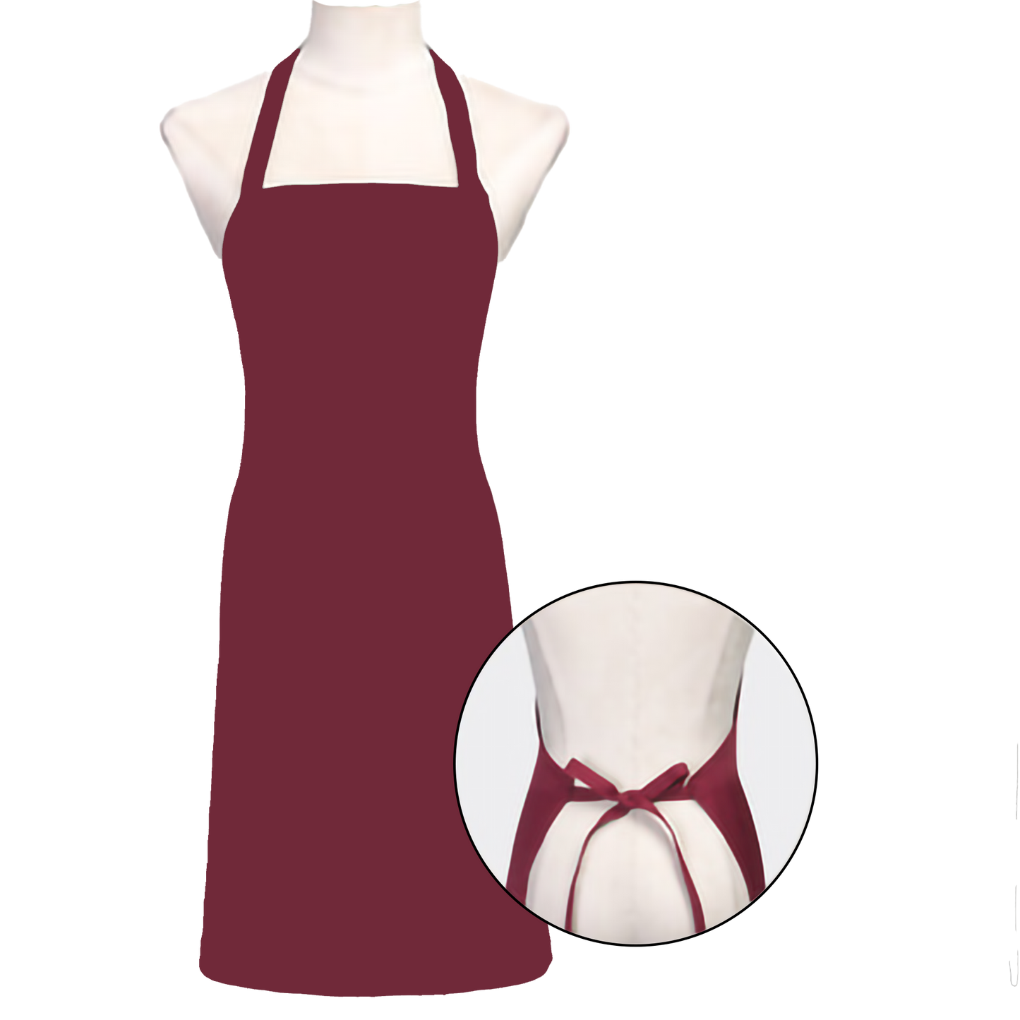 waterproof-over_the_neck-nylon_apron-maroon