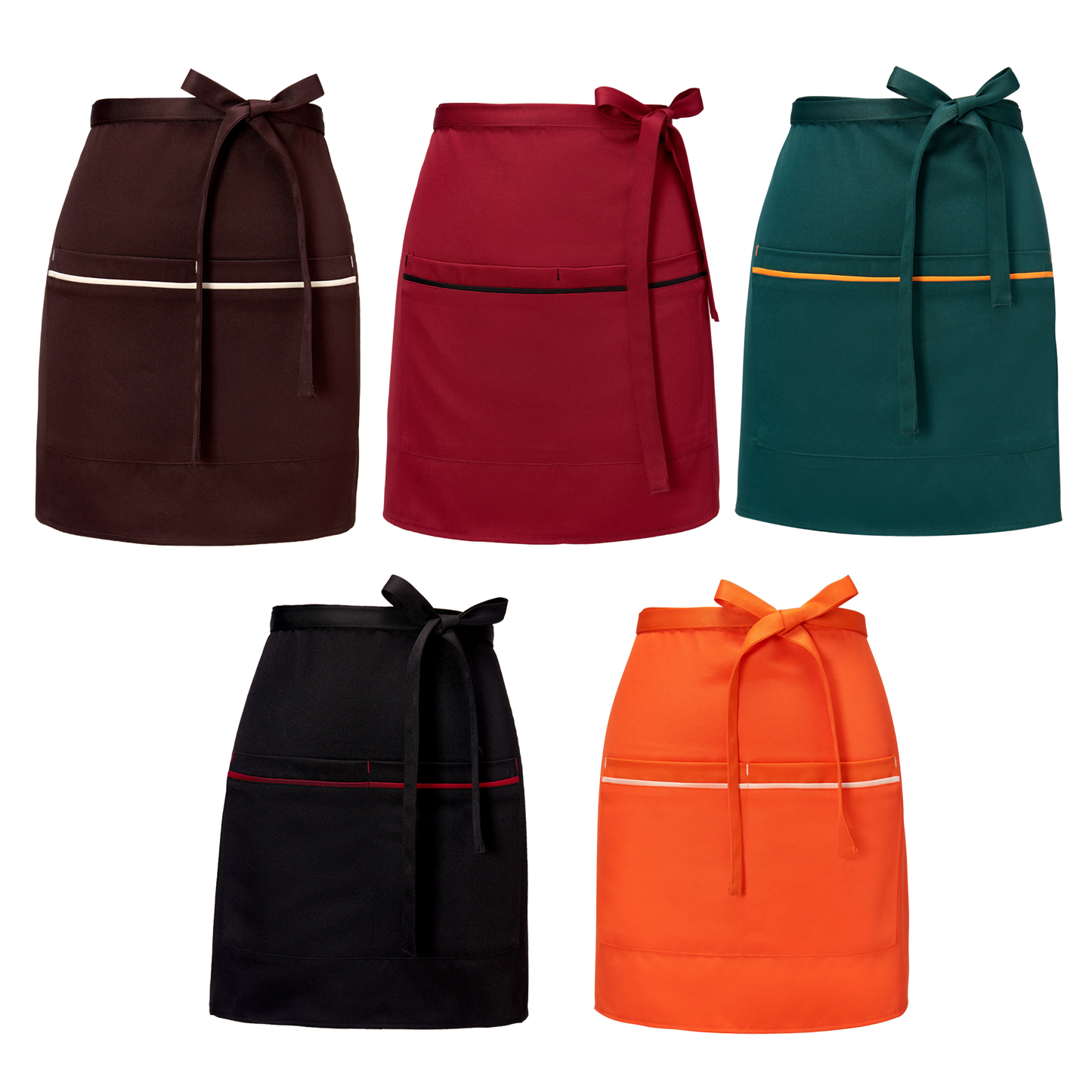 Dual_Colour_Adjustable_Double_Strap_Apron-Nylon-red