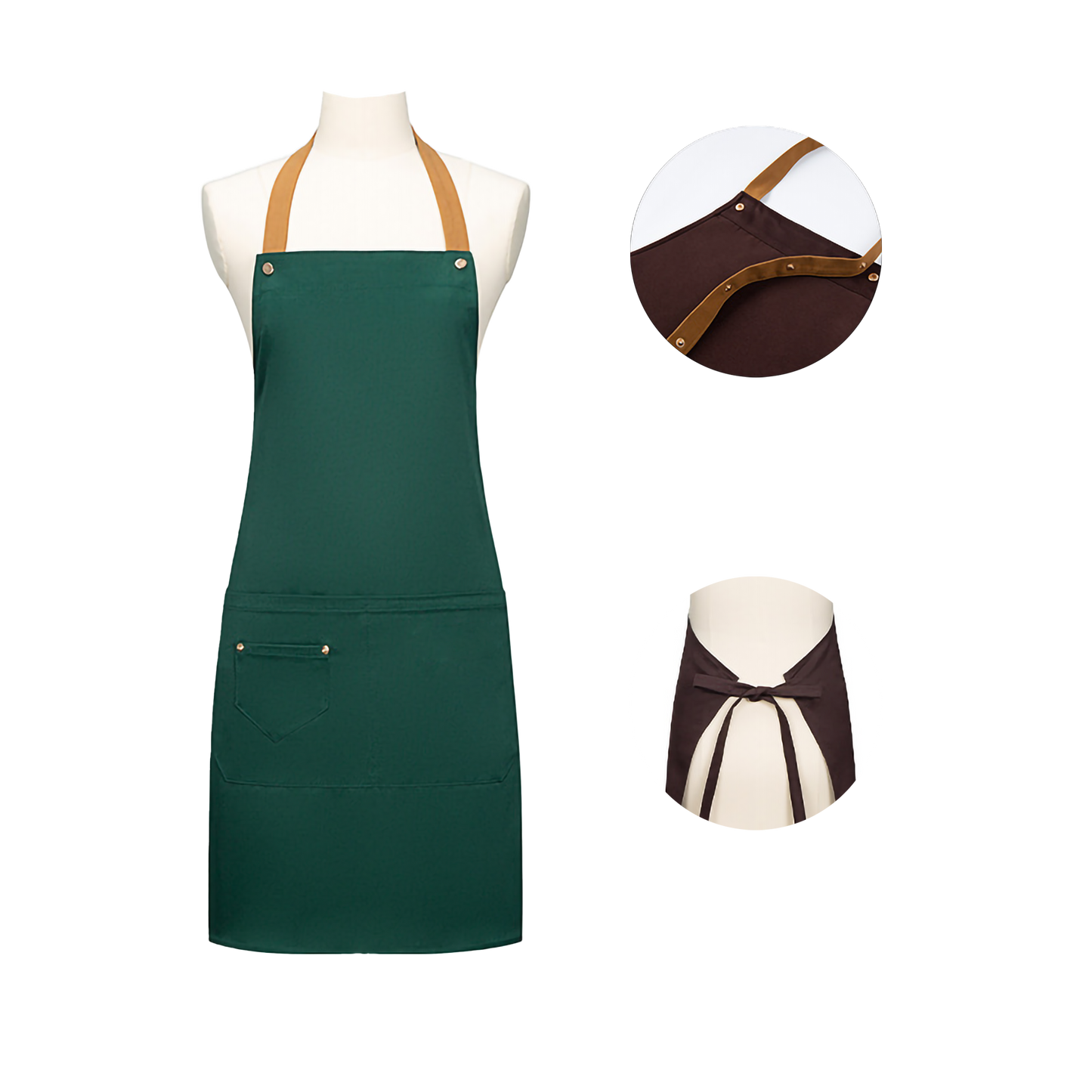 Dual_Colour_Adjustable_Over_the_Neck_Apron-Nylon-Forest